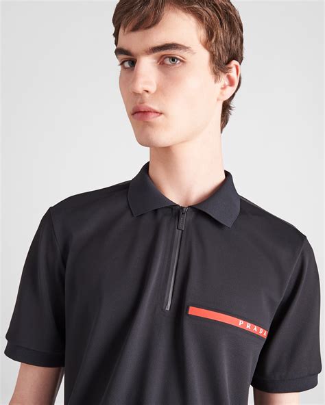 prada polo shirt black